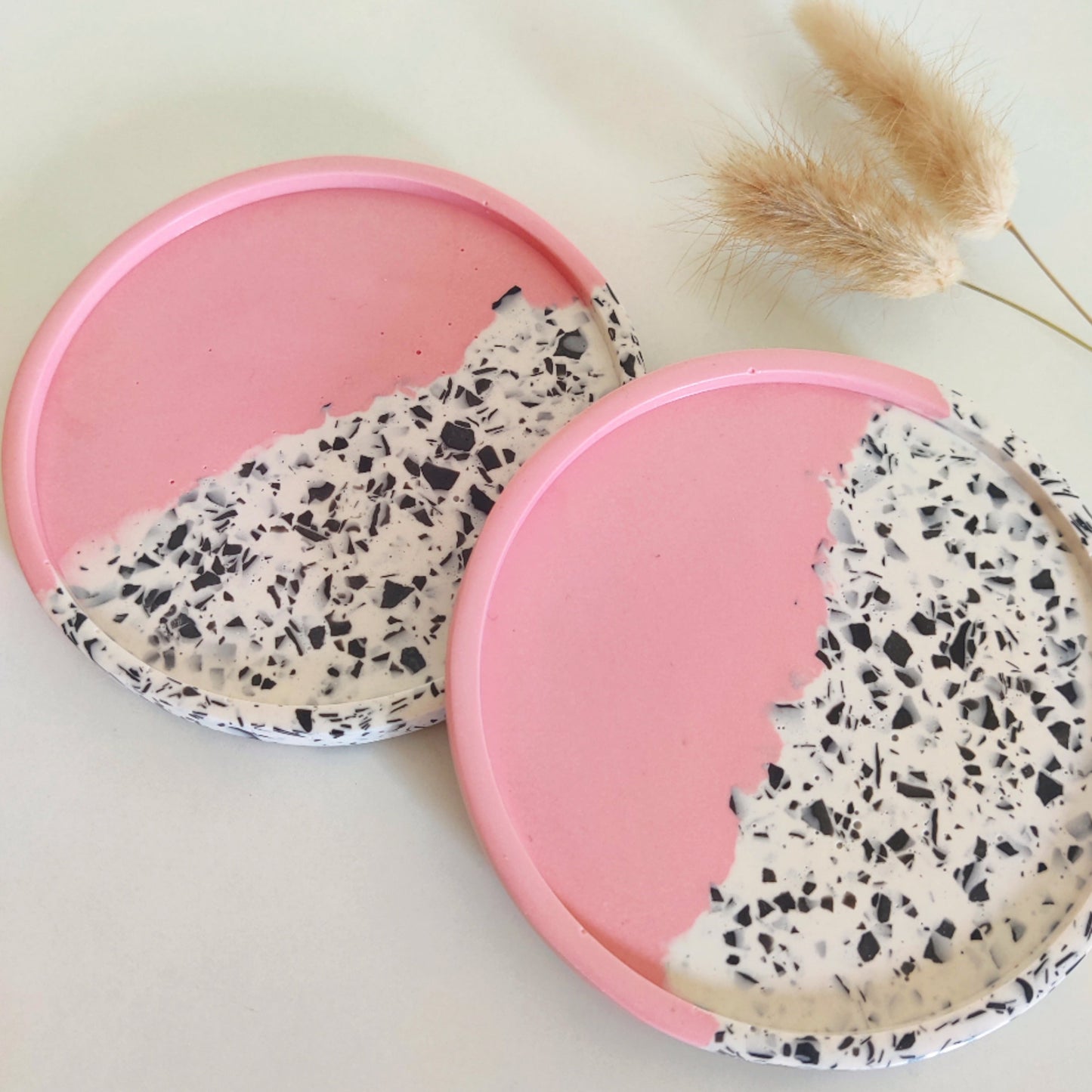 Pink and Monochrome Coasters