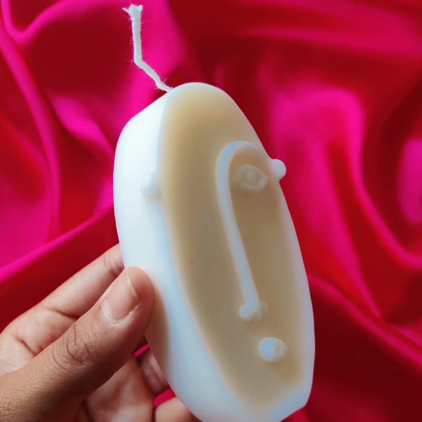 Quirky Face Oval Candle