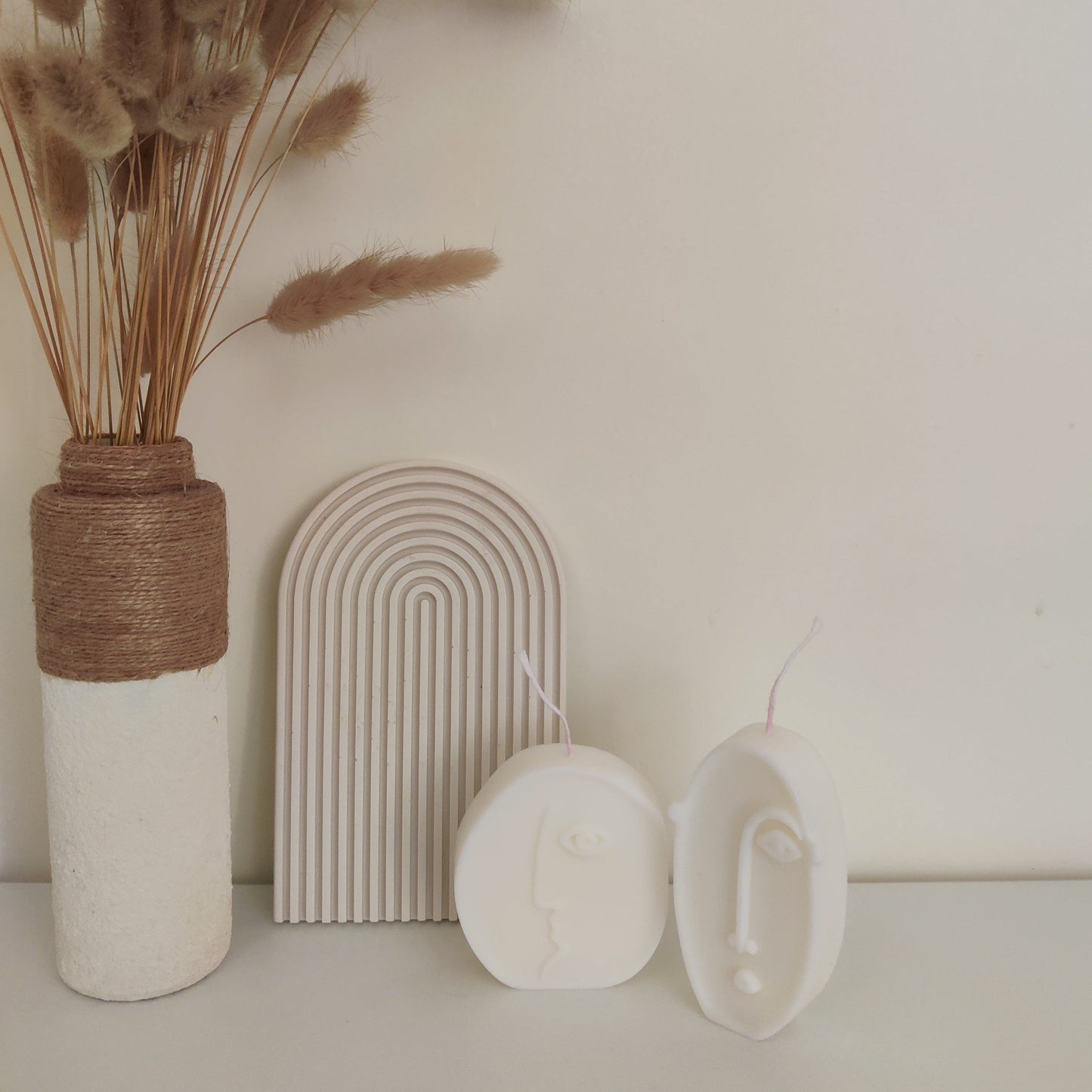 Quirky Face Oval Candle