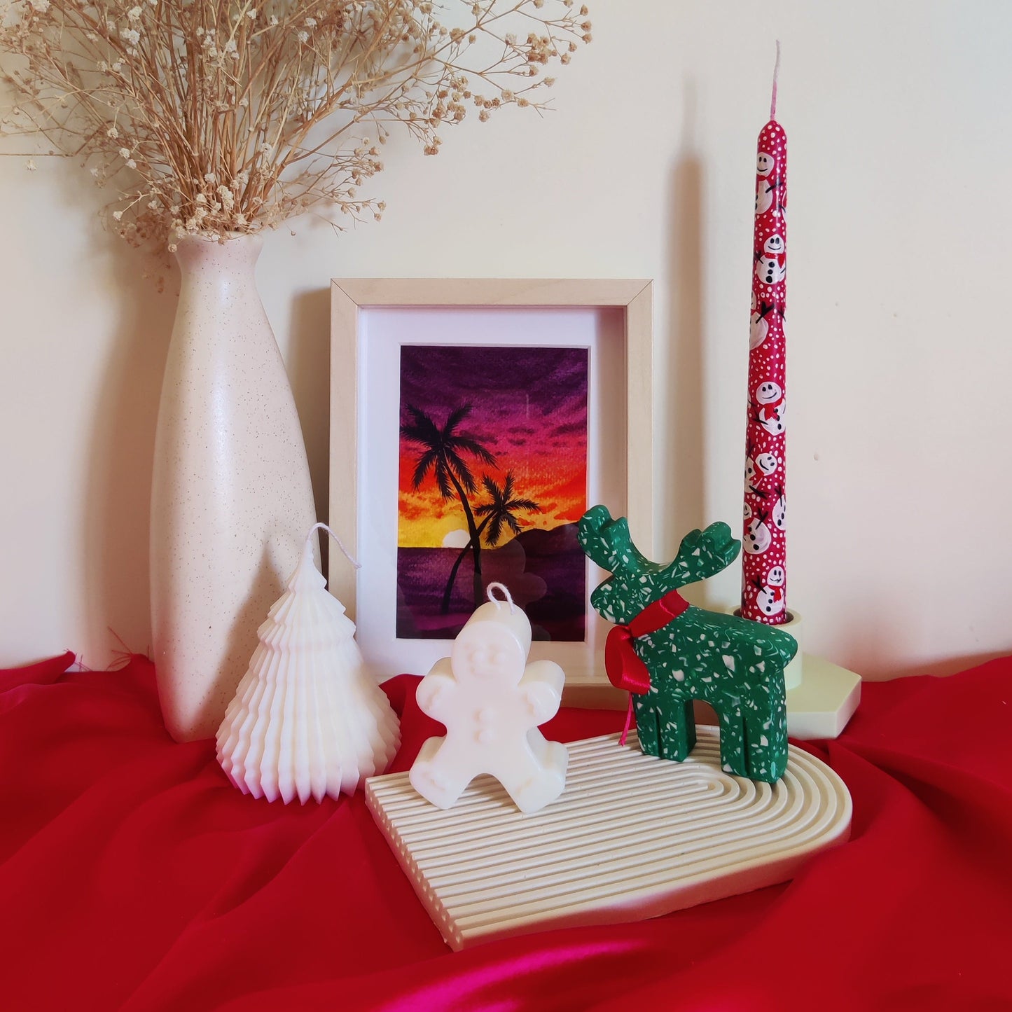 Ribbed Christmas Tree Candle