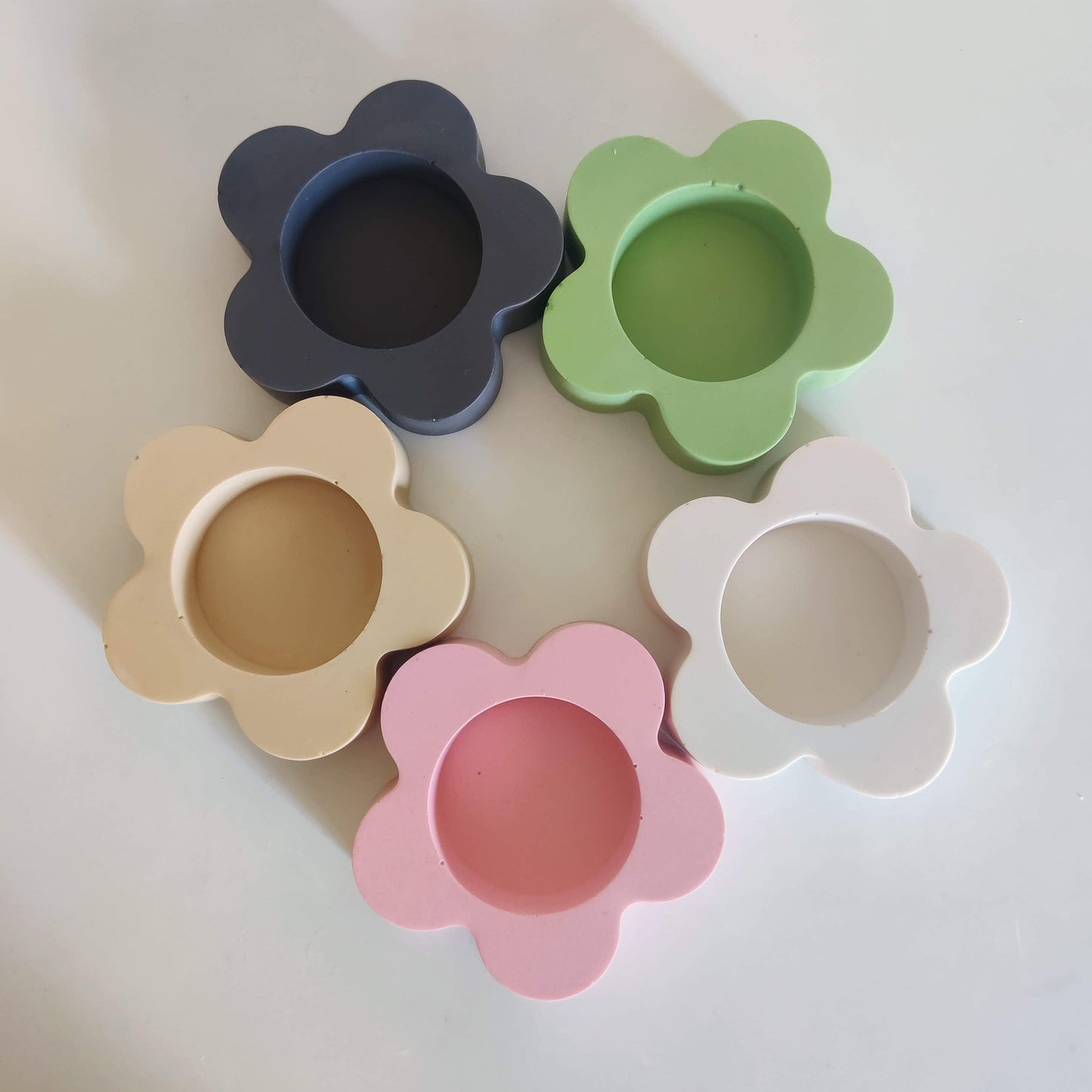 Pink Flower Tealight Candle Holder