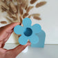 Light Blue Flower Candle Holder