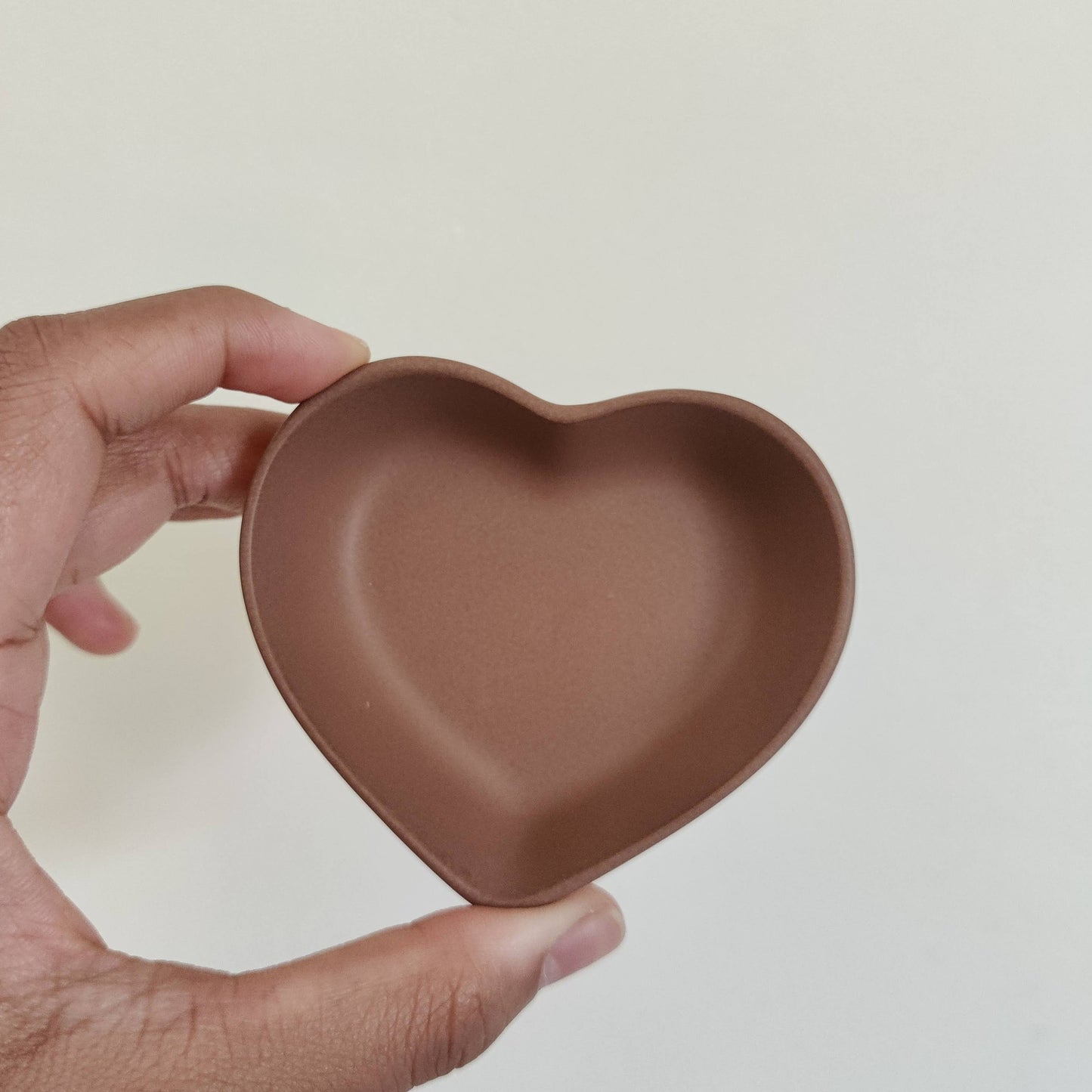 Brown Heart Trinket Tray