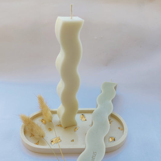 Wave Pillar Candle