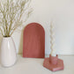 Light Terracotta Hexagonal Candle Holder