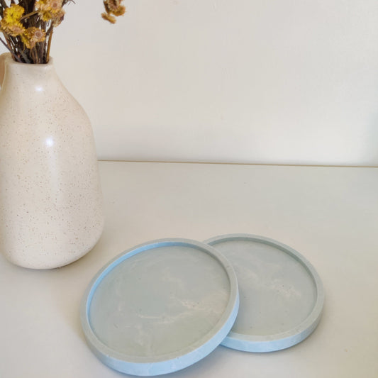 Light Blue Marbel Coasters