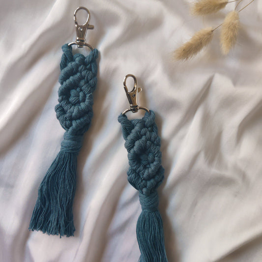 Teal Knot Keychain