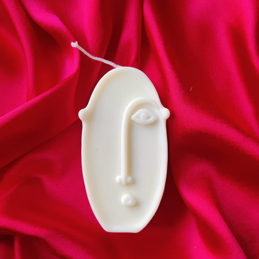 Quirky Face Oval Candle