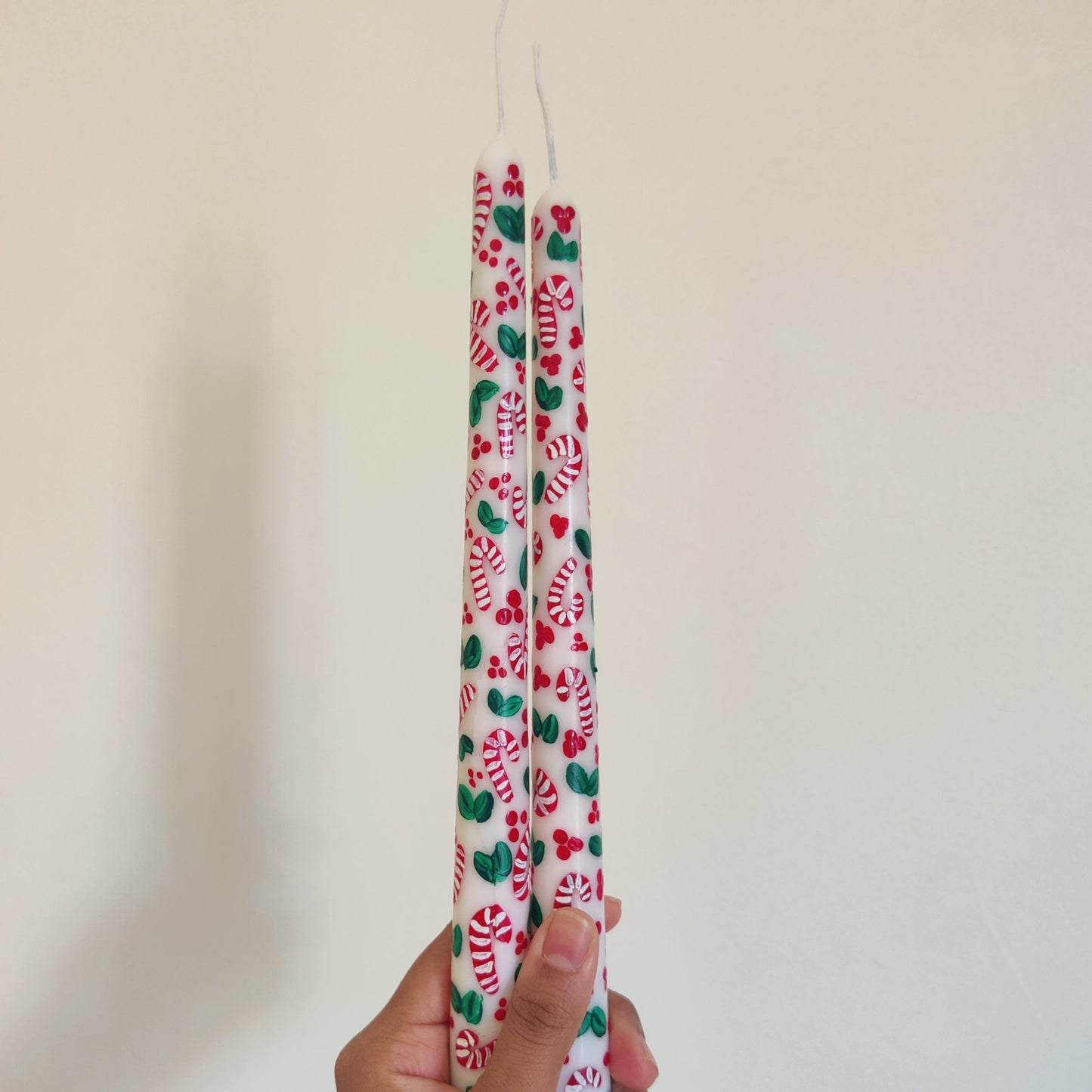 Christmas Candy Pillar Candle