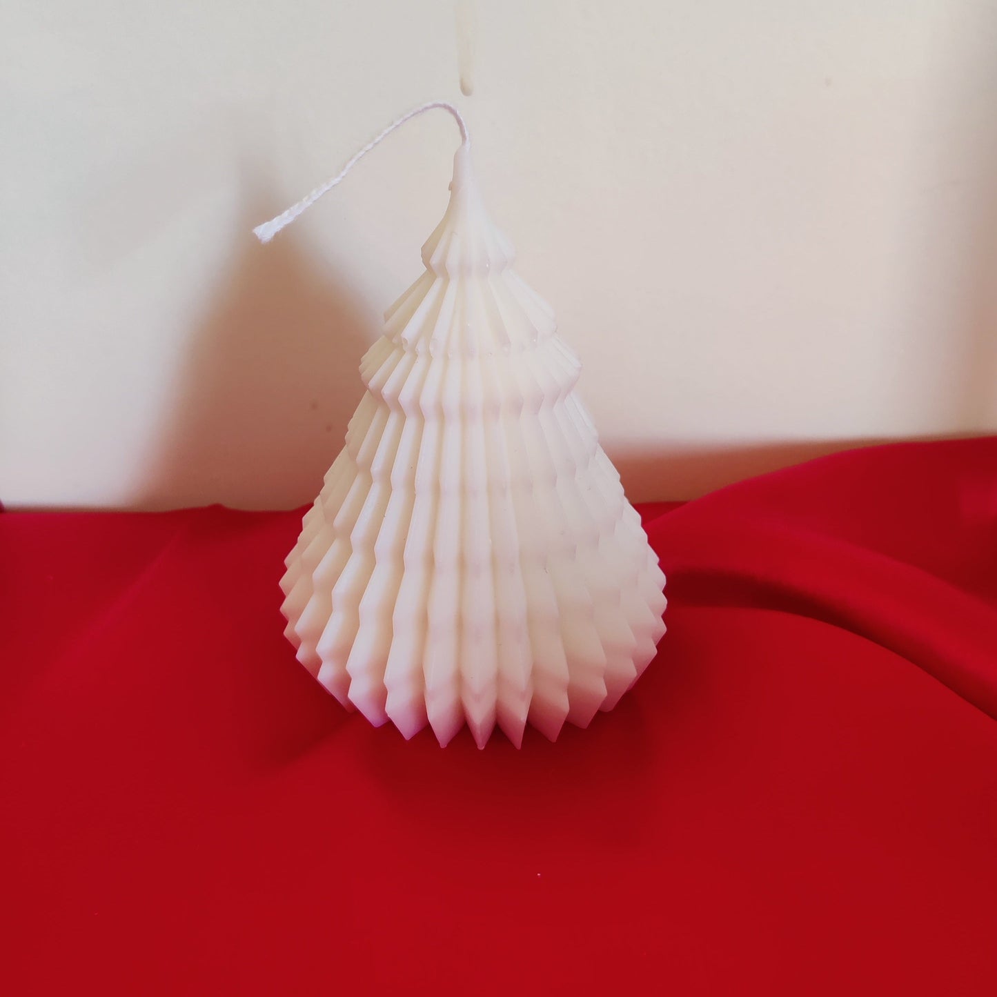 Ribbed Christmas Tree Candle