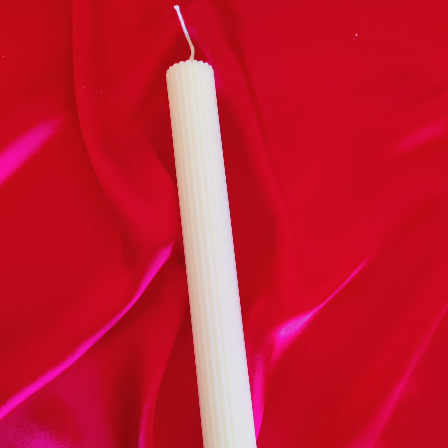 Ribbed Pillar Candle