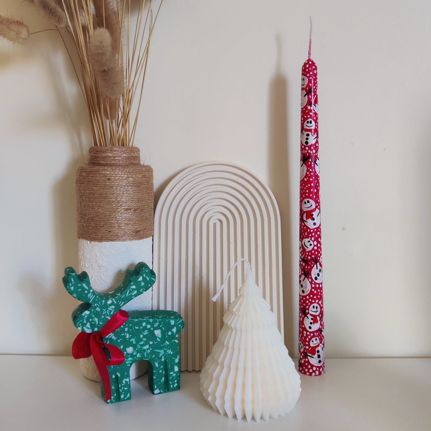 Ribbed Christmas Tree Candle