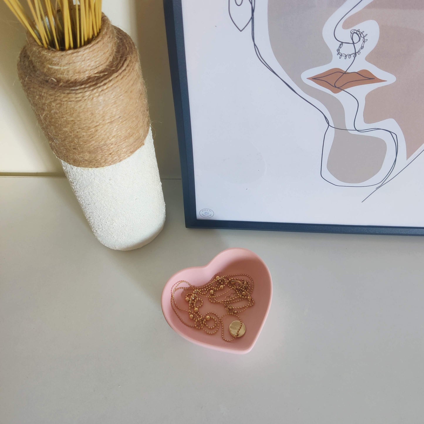 Pink Heart Trinket Tray