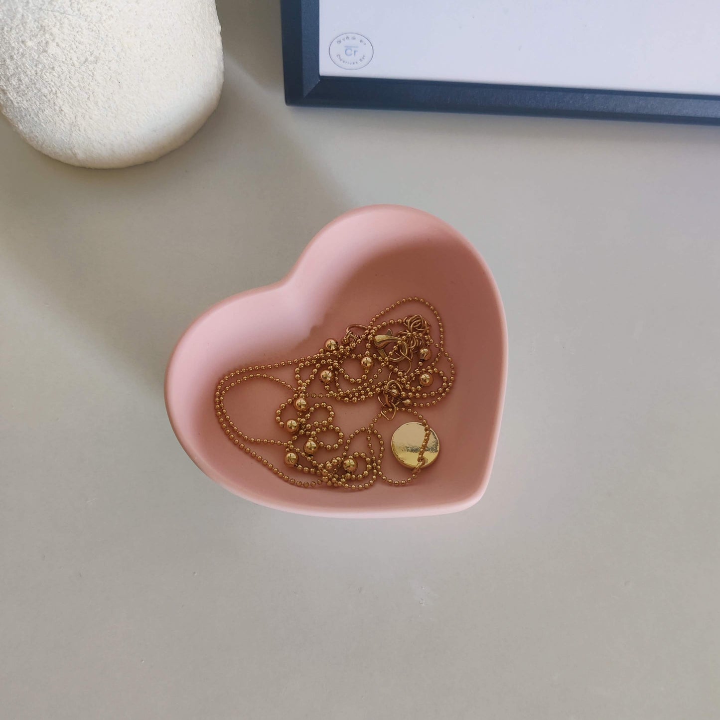 Pink Heart Trinket Tray