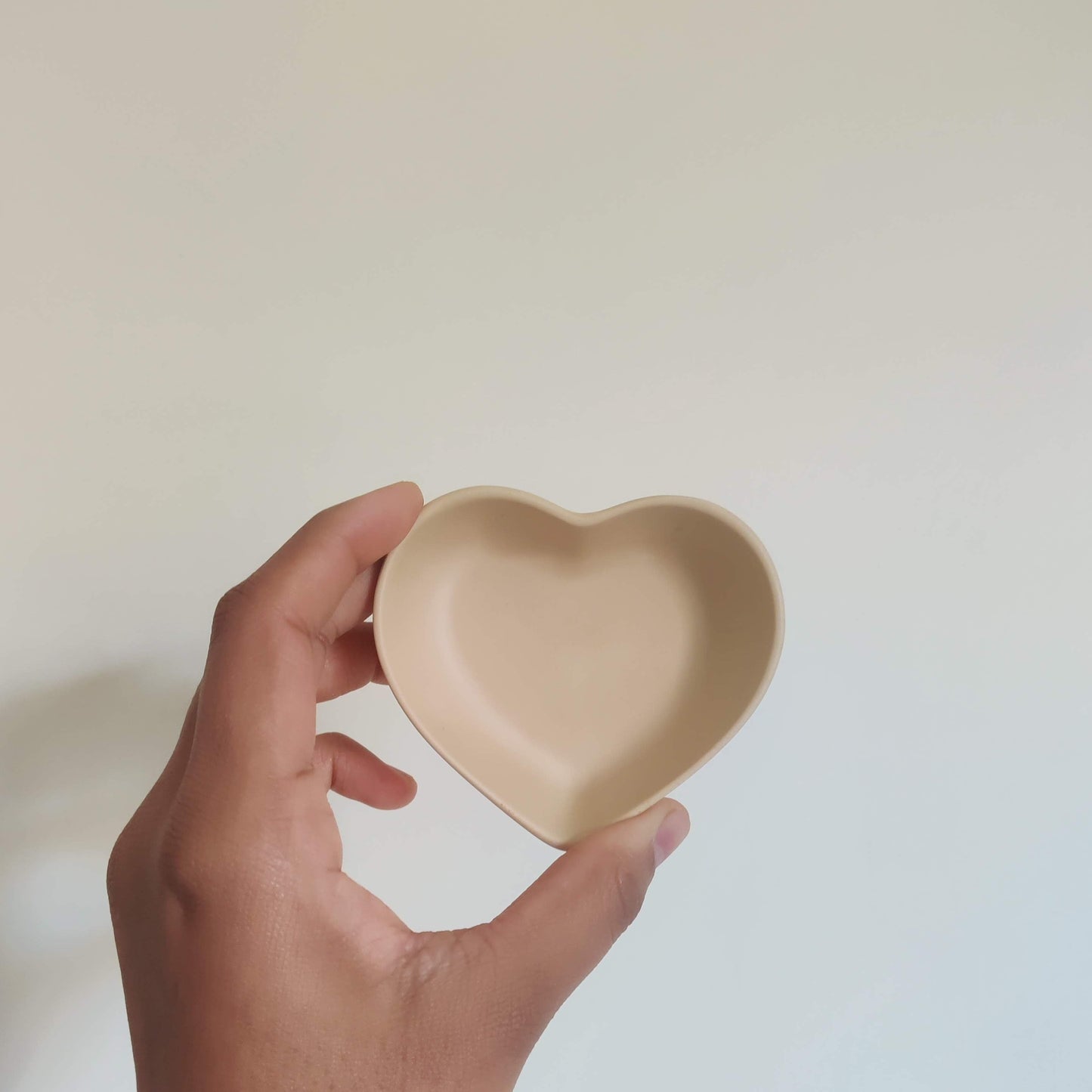 Cream Heart Trinket Tray