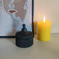 Black Ribbed Jar