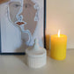White Ribbed Jar