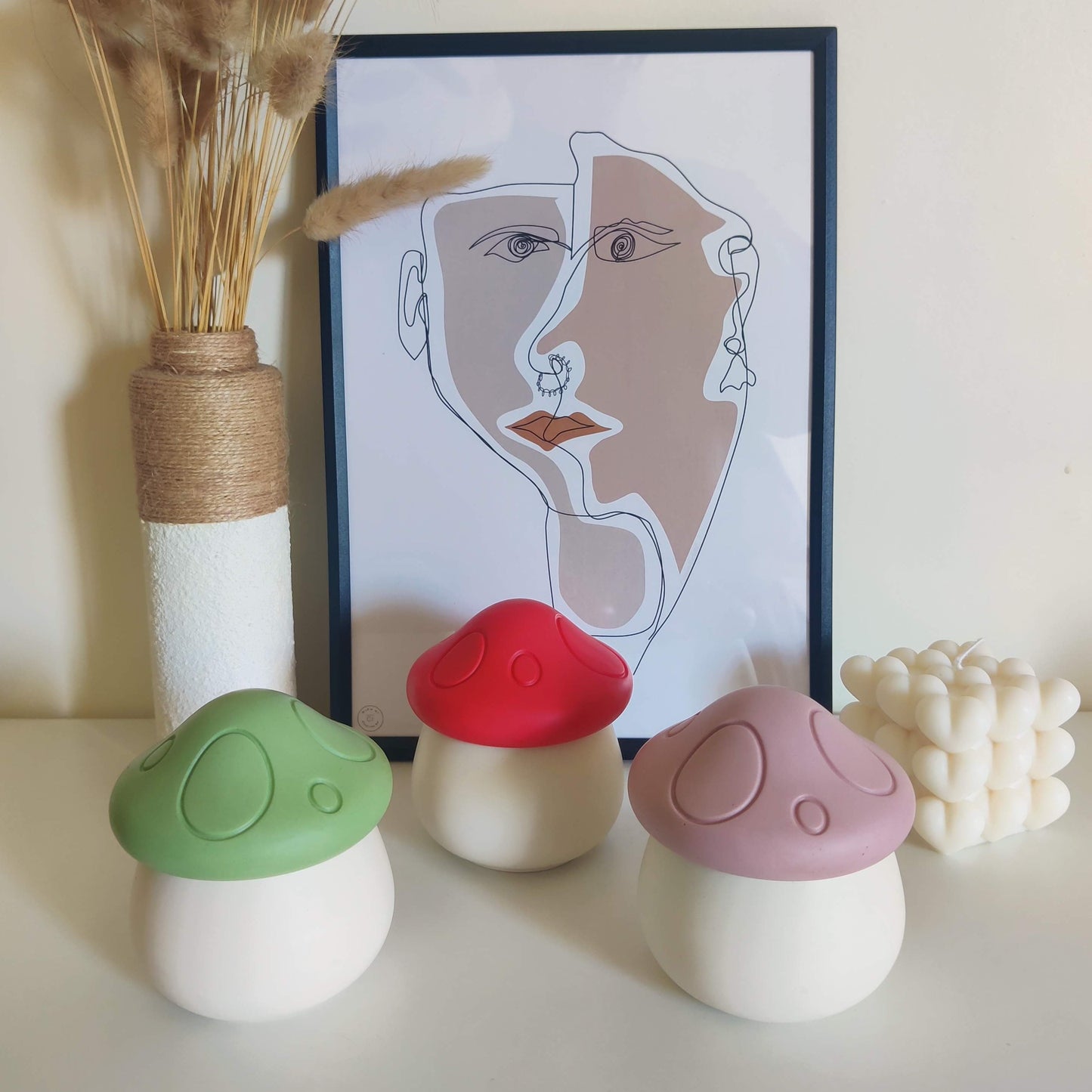 Green Mushroom Jar